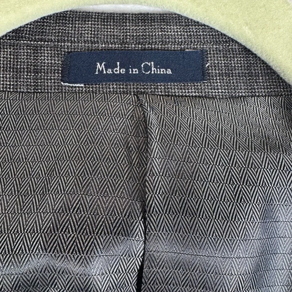 Turnbury Men's 50R Gray‎ Plaid Wool Blend Sport Coat Blazer Jacket